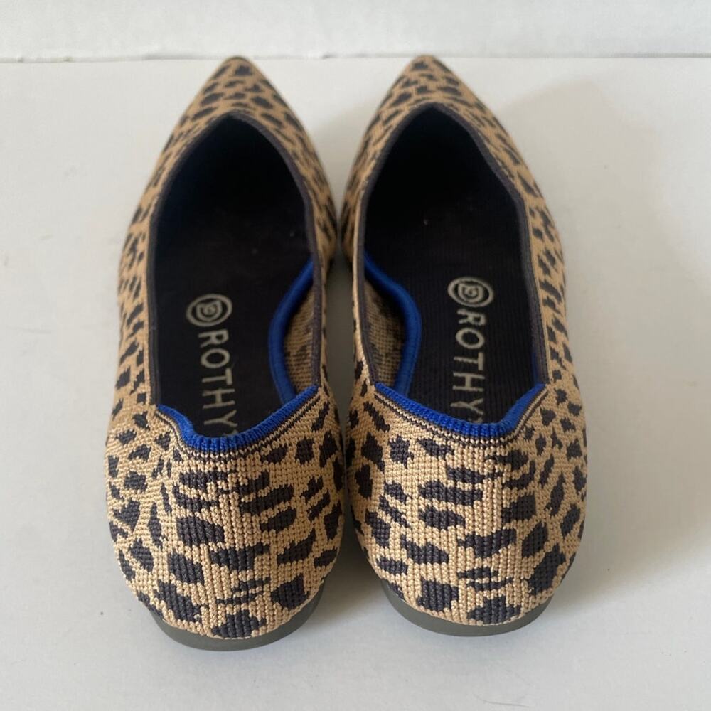Rothy's The Point Pointed Leopard Animal Print Slip On Ballerina Flats • Sz 7 ⬇️ - Picture 2 of 3